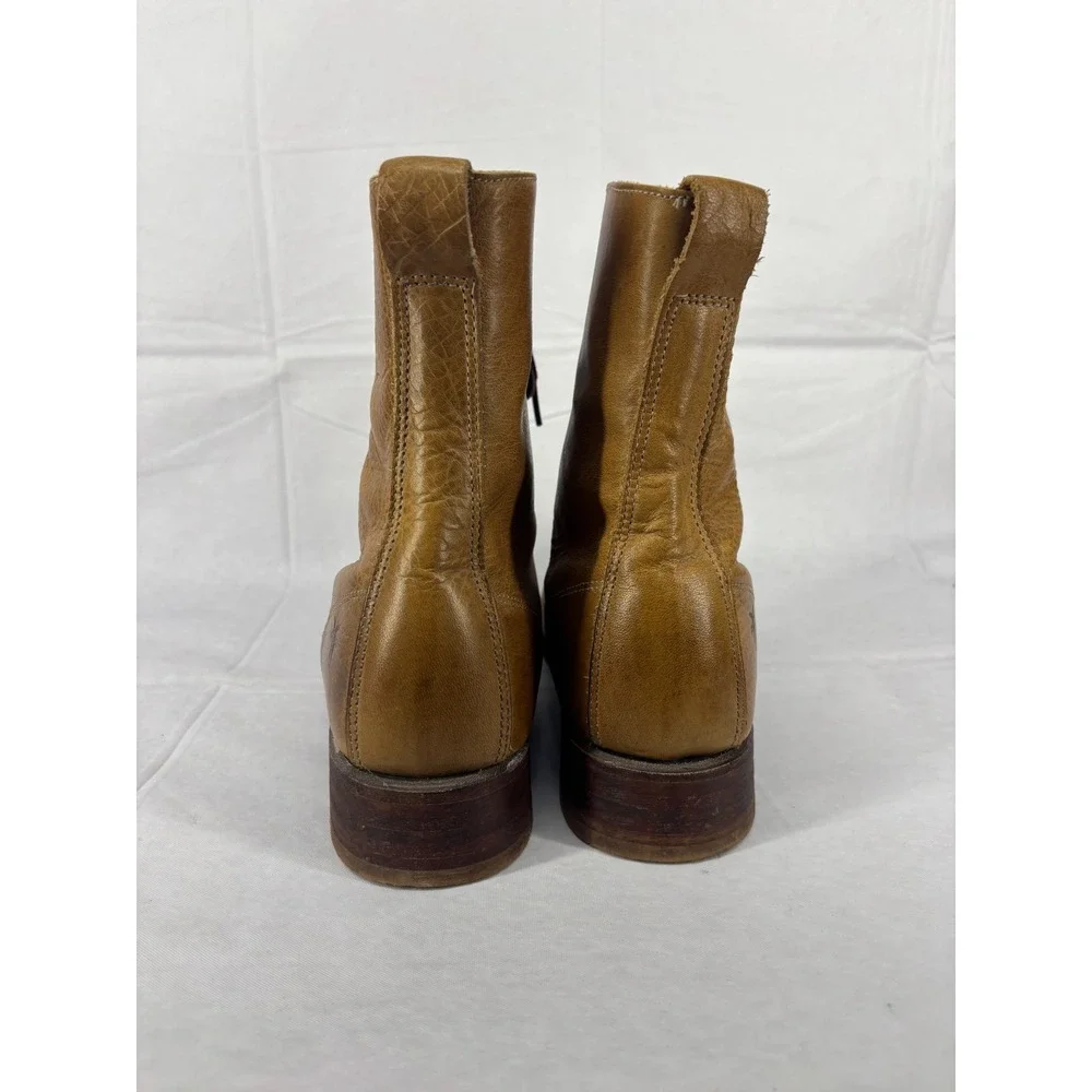 Frye Heritage Work Boots Mens Brando Oil Tanned Leather Lace Up USA Made 8M